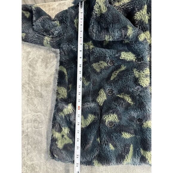Zadig & Voltaire Miles Leo Green Leopard Faux Fur Coat Size Small - Picture 11 of 14
